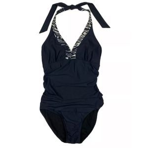SPANX Love your ASSETS Sara Blakely Black Tummy Control One Piece Swimsuit